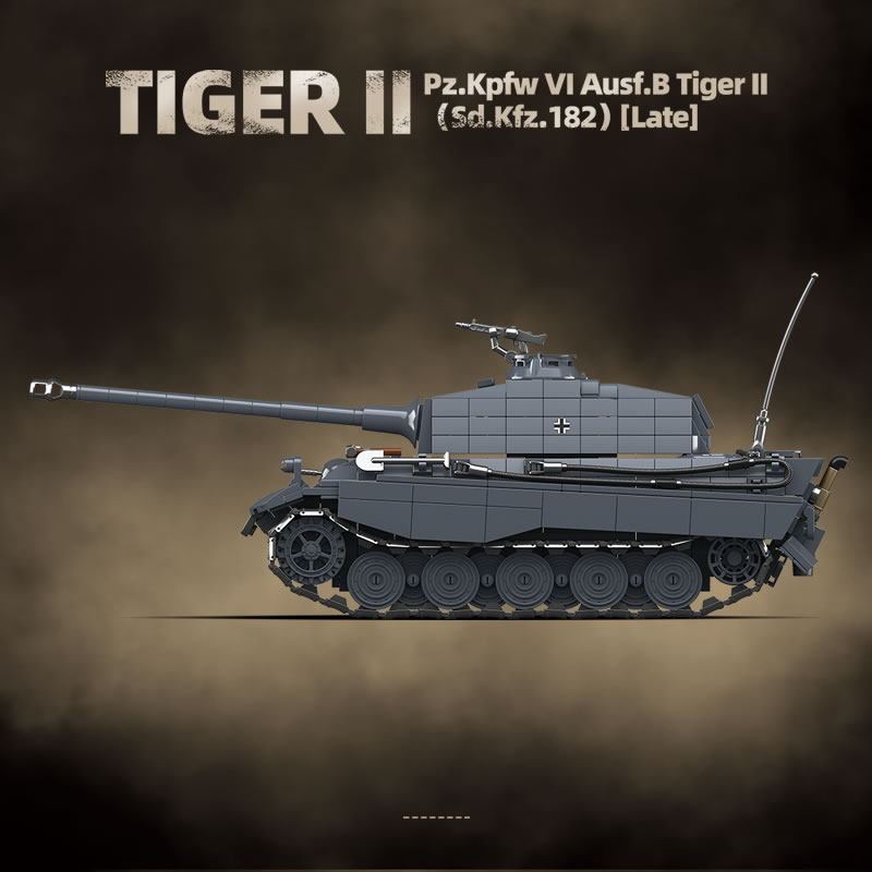 WW2 Military The King Tiger He – обзор и цена Lego Compatible Military Tank