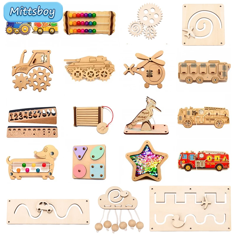 DIY занятая доска Монтессори г – обзор и цена Montessori Wooden Busy Board Toddler