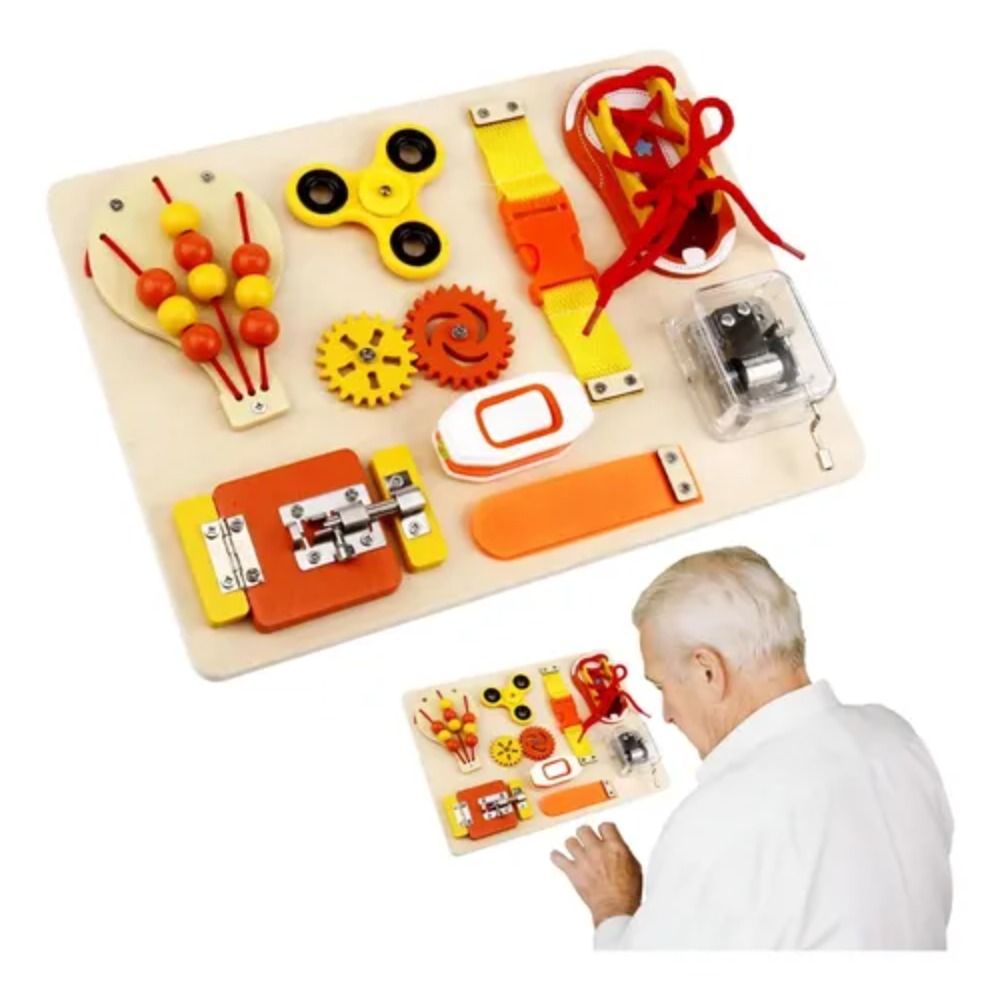 Деревянная развивающая доска М – обзор и цена Montessori Wooden Busy Board Toddler